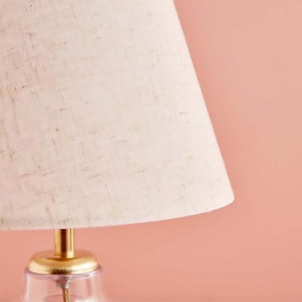 Bordslampa AYD 1xE27/40W/230V krämfärgad/transparent