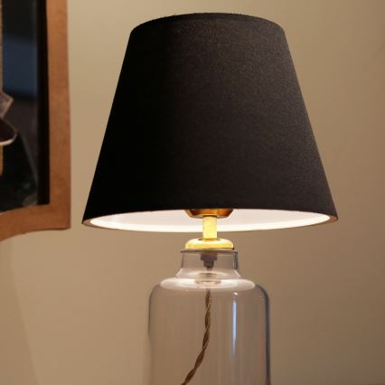 Bordslampa AYD 1xE27/40W/230V svart/klar