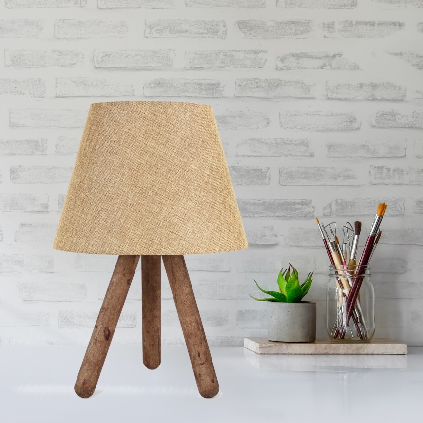 Bordslampa  AYD 1xE27/60W/230V beige /brun 