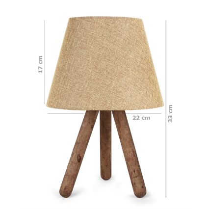 Bordslampa  AYD 1xE27/60W/230V beige /brun 