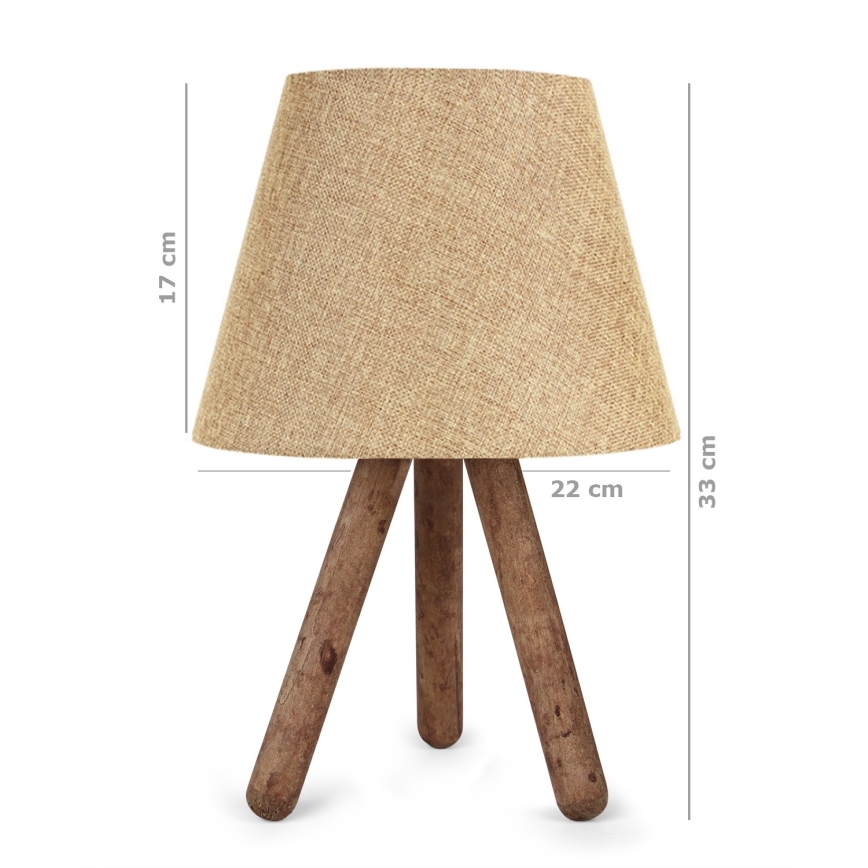 Bordslampa  AYD 1xE27/60W/230V beige /brun 