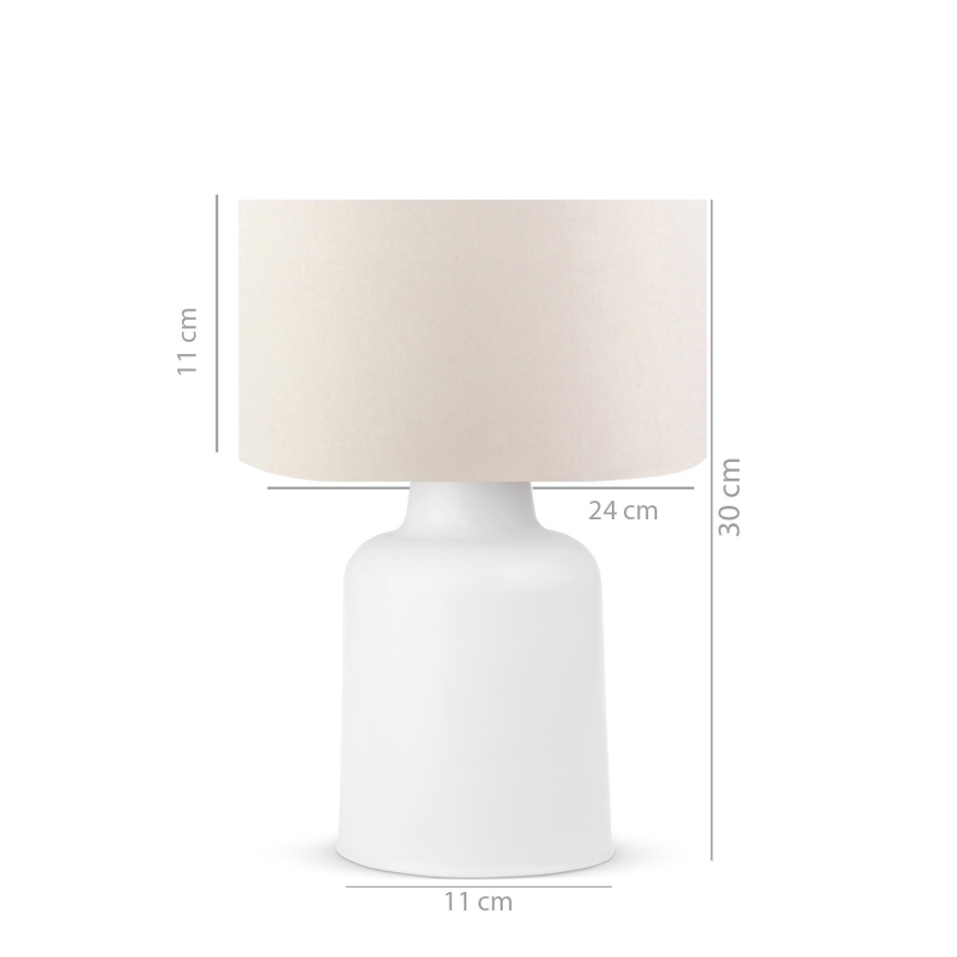 Bordslampa  AYD 1xE27/60W/230V beige /vit 