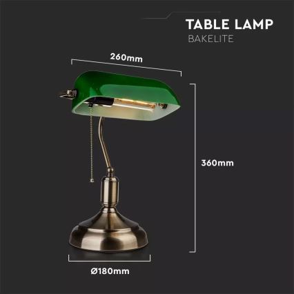 Bordslampa BANKER 1xE27/60W/230V