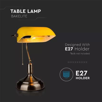 Bordslampa BANKER 1xE27/60W/230V