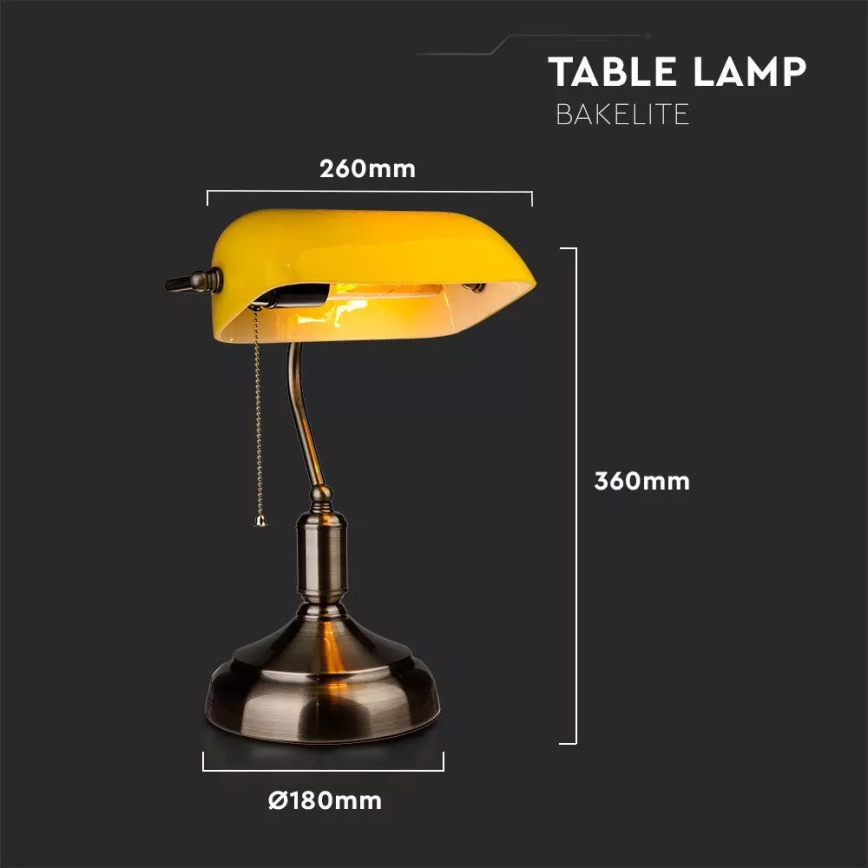 Bordslampa BANKER 1xE27/60W/230V