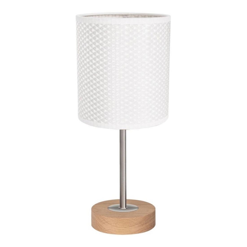 Bordslampa BENITA 1xE27/60W/230V 30 cm vit/ek