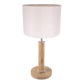 Bordslampa BENITA 1xE27/60W/230V 48 cm grädde/ek