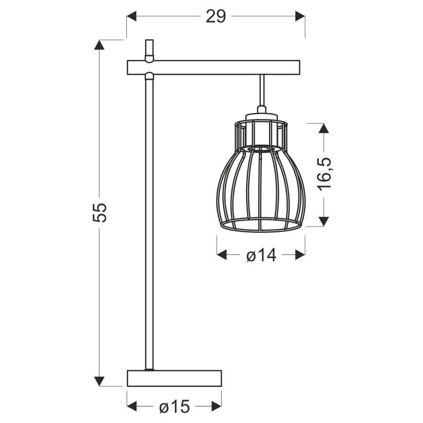 Bordslampa BERNITA 1xE27/60W/230V