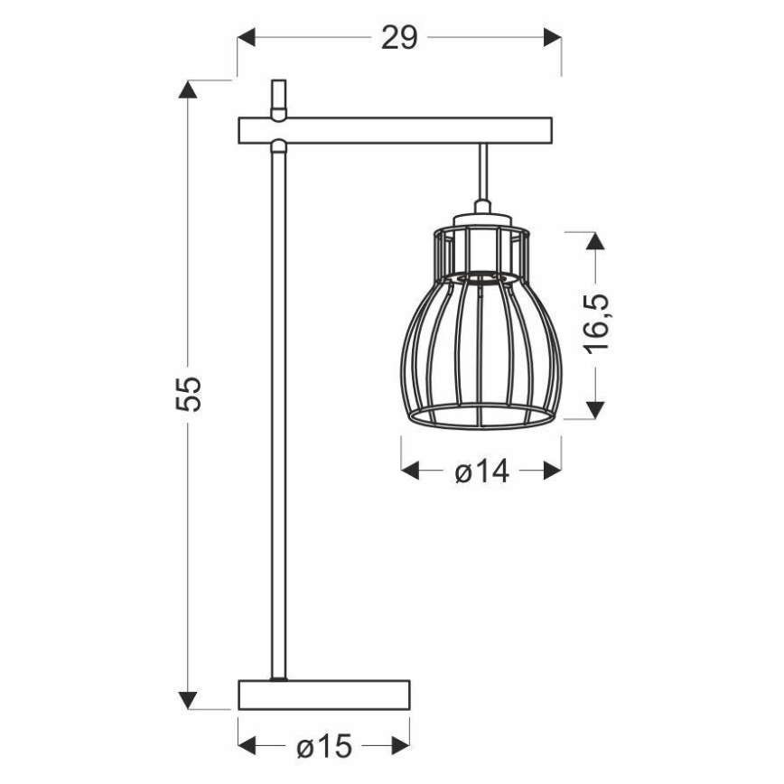 Bordslampa BERNITA 1xE27/60W/230V