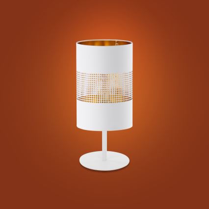 Bordslampa  BOGART 1xE27/15W/230V vit /gyllene 