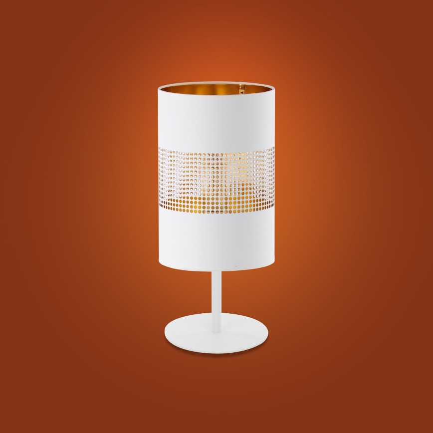 Bordslampa  BOGART 1xE27/15W/230V vit /gyllene 