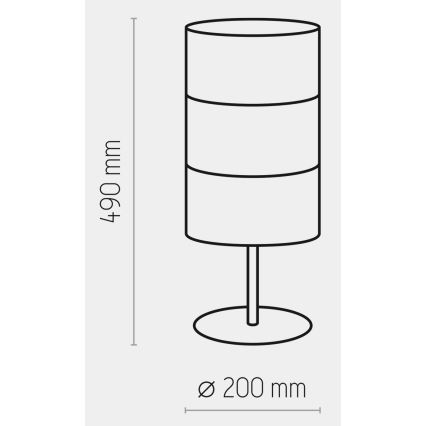 Bordslampa  BOGART 1xE27/15W/230V vit /gyllene 