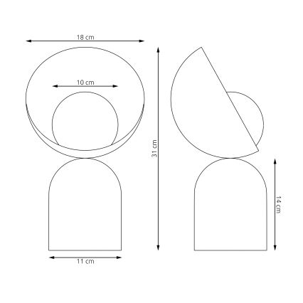 Bordslampa BOTO 1xG9/8W/230V grå