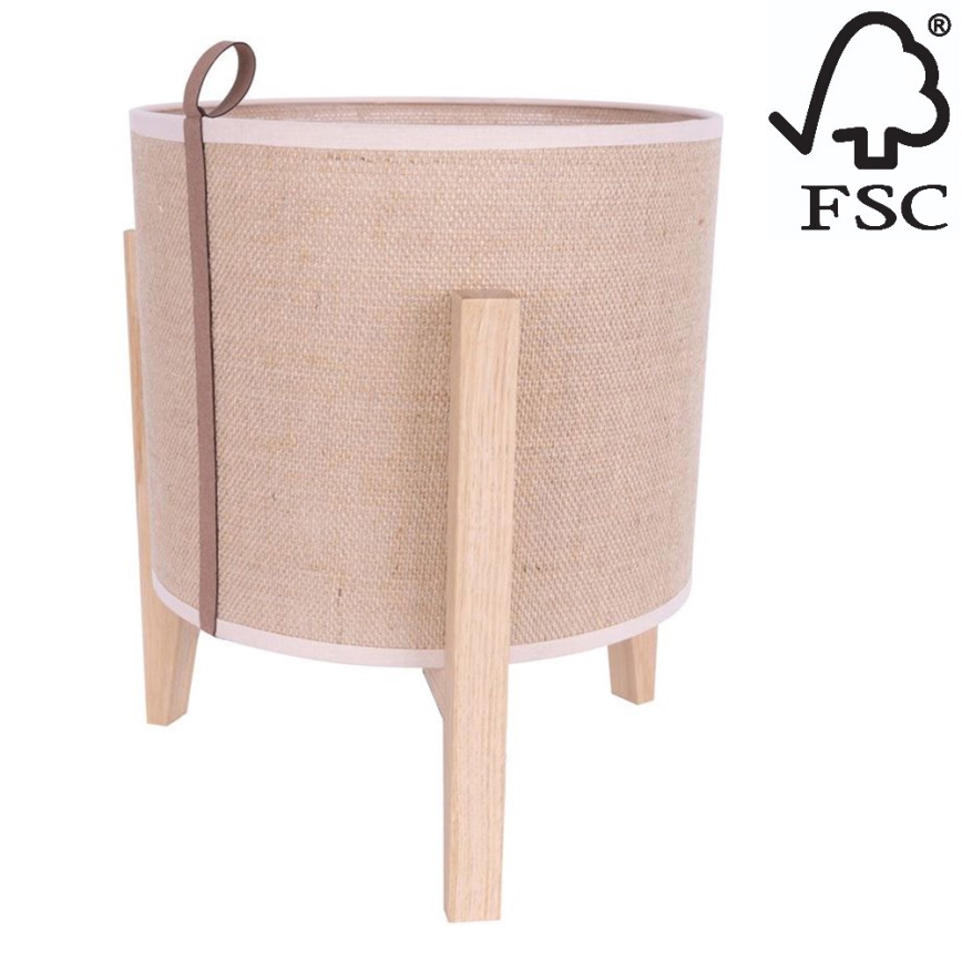 Bordslampa CASIOPEA 1xE27/40W/230V 30 cm ek – FSC certifierade