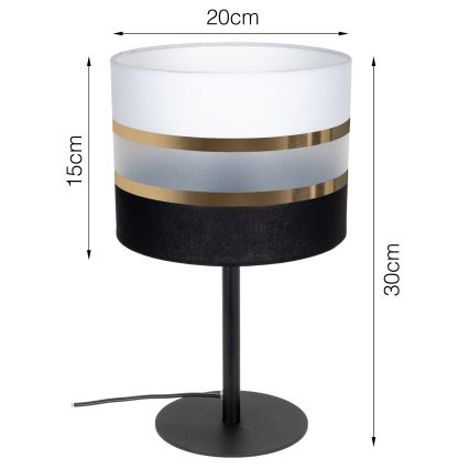 Bordslampa CORAL 1xE27/60W/230V svart