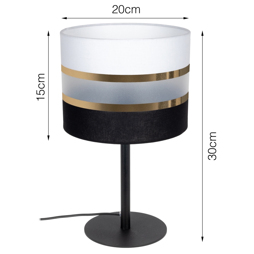Bordslampa CORAL 1xE27/60W/230V svart