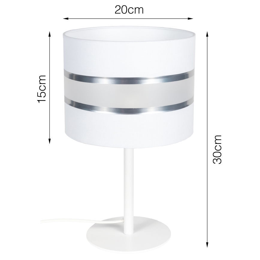 Bordslampa CORAL 1xE27/60W/230V vit