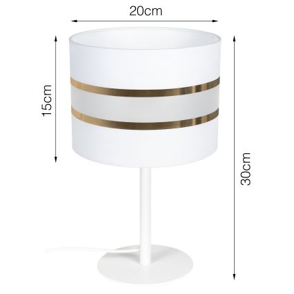 Bordslampa CORAL 1xE27/60W/230V vit