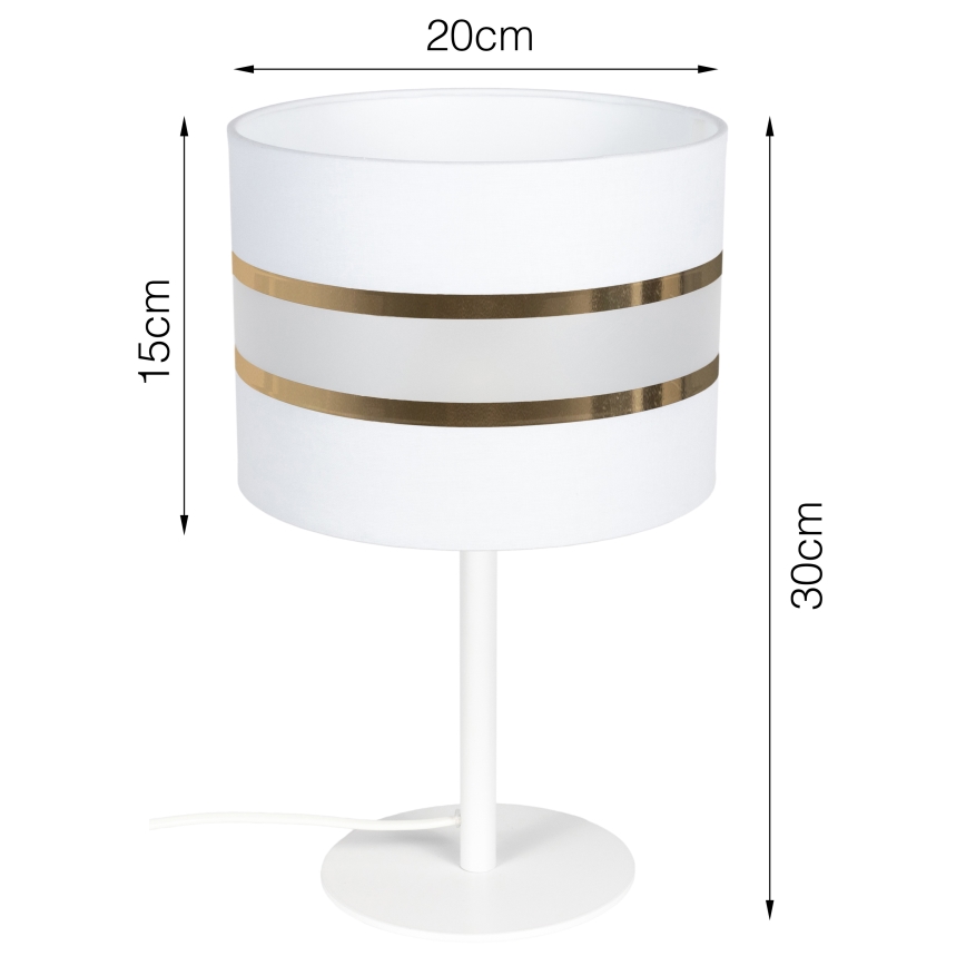 Bordslampa CORAL 1xE27/60W/230V vit