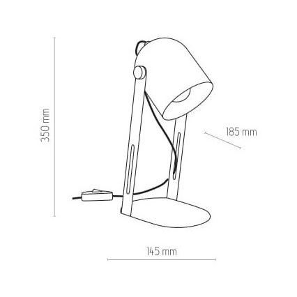 Bordslampa  DAVIS 1xE27/60W/230V grå