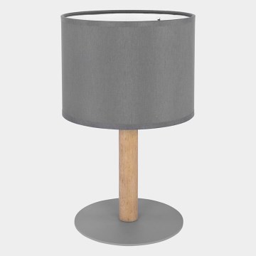 Bordslampa  DEVA 1xE27/15W/230V grå/trä