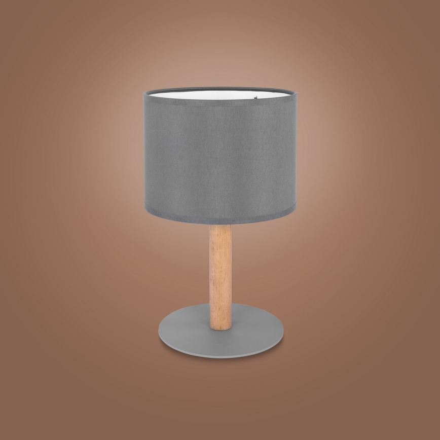 Bordslampa  DEVA 1xE27/15W/230V grå/trä