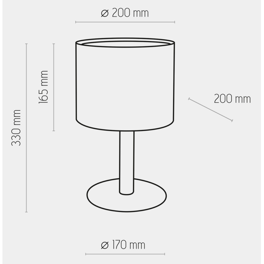 Bordslampa  DEVA 1xE27/15W/230V grå/trä