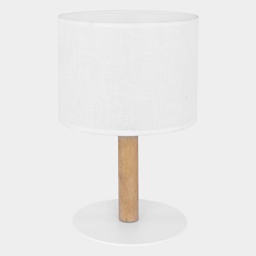 Bordslampa  DEVA 1xE27/60W/230V vit /trä