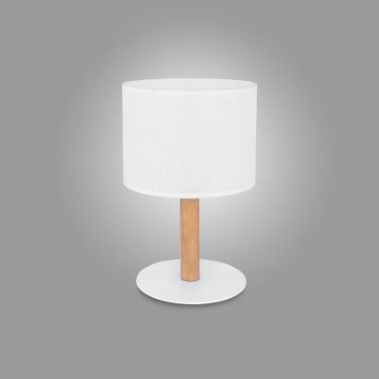 Bordslampa  DEVA 1xE27/60W/230V vit /trä