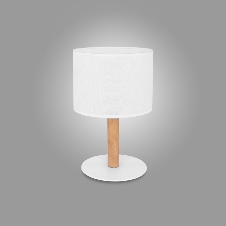 Bordslampa  DEVA 1xE27/60W/230V vit /trä