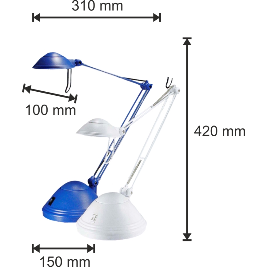 Bordslampa ELA 1xGY6,35/50W/230V/12V blå