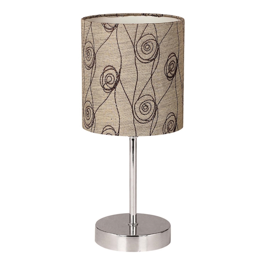 Bordslampa EMILY 1xE14/40W/230V beige/skinande krom