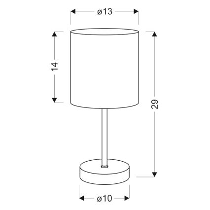 Bordslampa EMILY 1xE14/40W/230V grädde/skinande krom