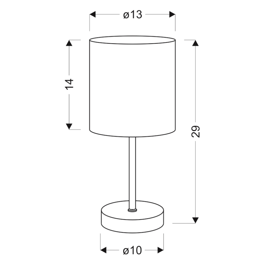 Bordslampa EMILY 1xE14/40W/230V grädde/skinande krom