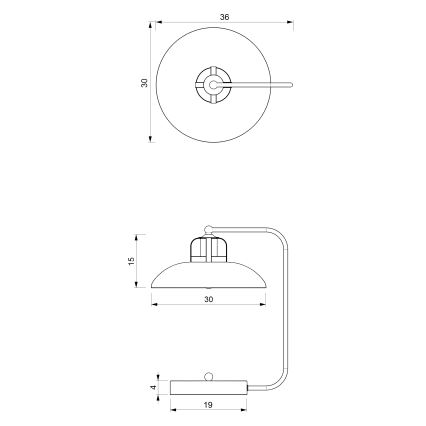 Bordslampa  FELIX 1xE27/60W/230V vit 