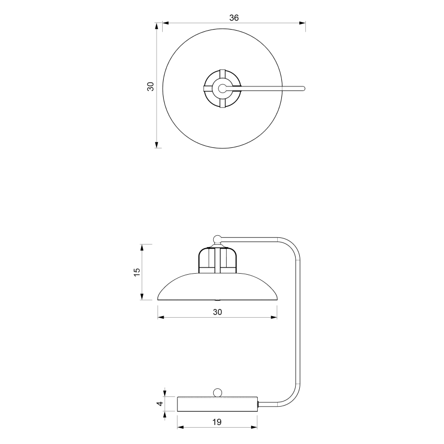 Bordslampa  FELIX 1xE27/60W/230V vit 