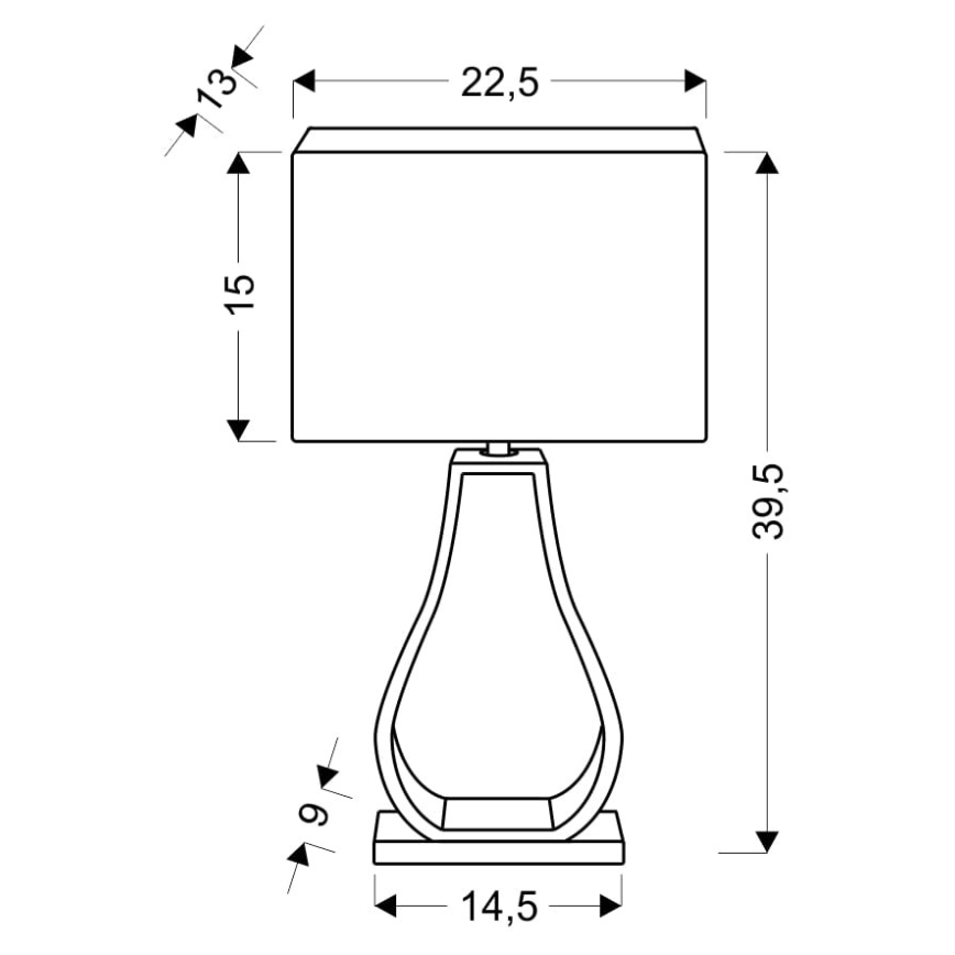 Bordslampa FEMO 1xE14/40W/230V grå/brun