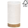 Bordslampa FIRE 1xE27/25W/230V tall/beige- FSC-certifierad
