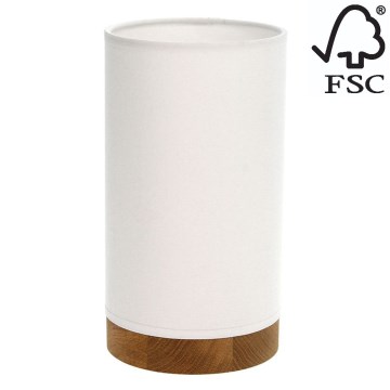 Bordslampa FIRE 1xE27/25W/230V tall/vit - FSC-certifierad