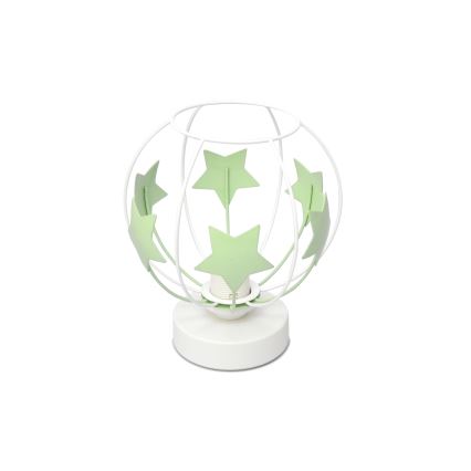 Bordslampa för barn STARS 1xE27/15W/230V grön/vit