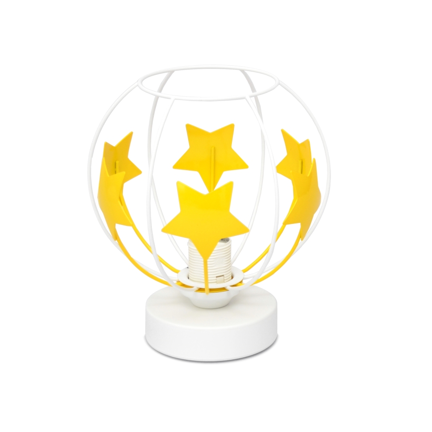 Bordslampa för barn STARS 1xE27/15W/230V gul/vit