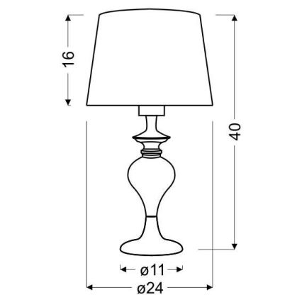 Bordslampa GILLENIA 1xE27/60W/230V