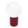 Bordslampa HALO 1xG9/8W/230V diameter 12 cm röd