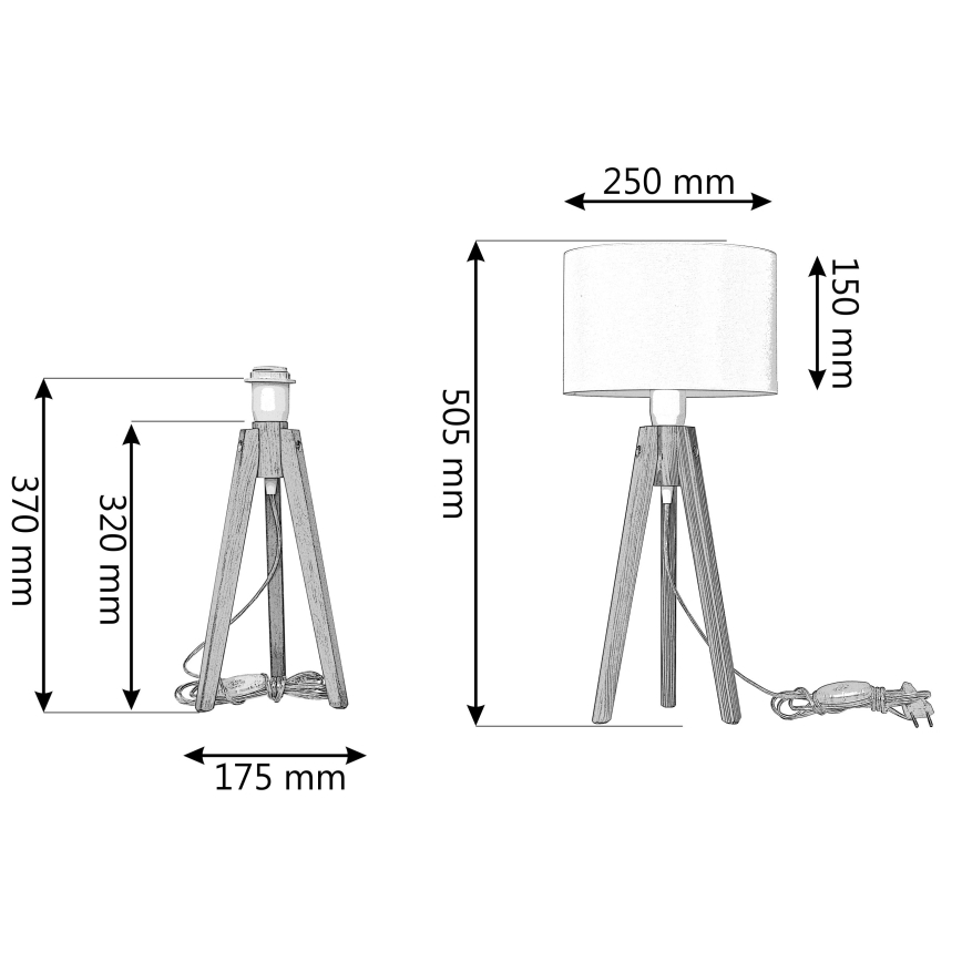 Bordslampa HELEN 1xE27/15W/230V grädde/guld/tall