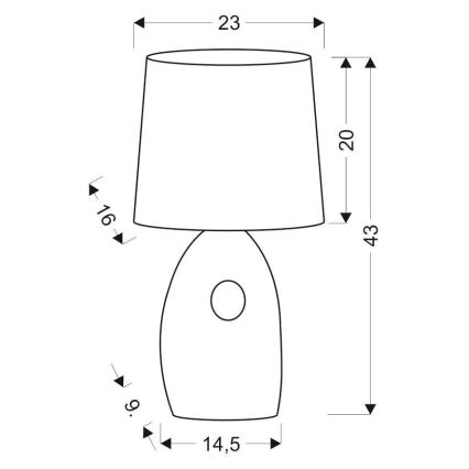 Bordslampa HIERRO 1xE27/60W/230V svart/gyllene