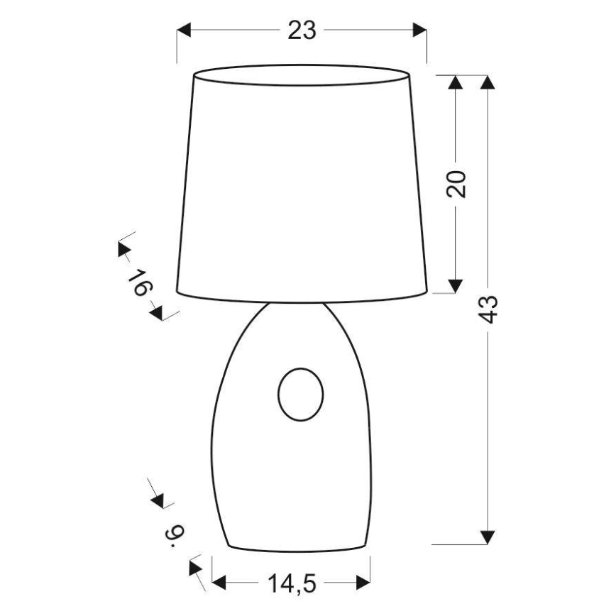 Bordslampa HIERRO 1xE27/60W/230V svart/gyllene