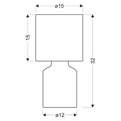 Bordslampa INER 1xE14/40W/230V grå
