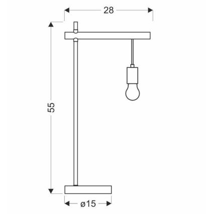 Bordslampa IZZY 1xE27/60W/230V