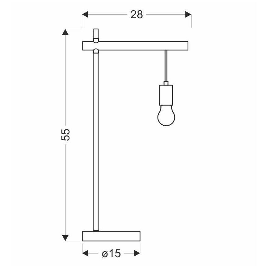 Bordslampa IZZY 1xE27/60W/230V