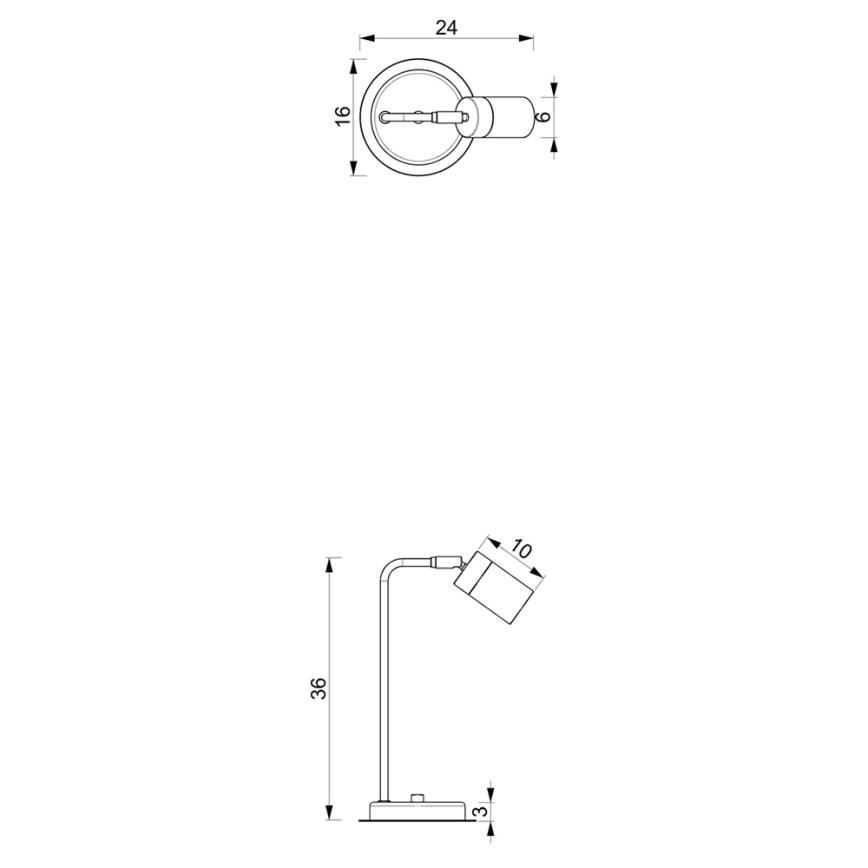 Bordslampa  JOKER 1xGU10/25W/230V vit /gyllene 